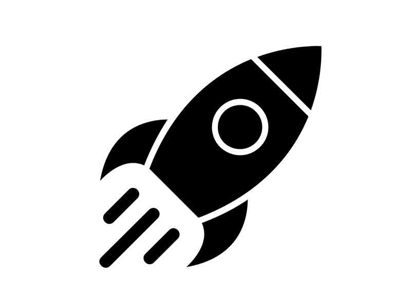 black rocket icon